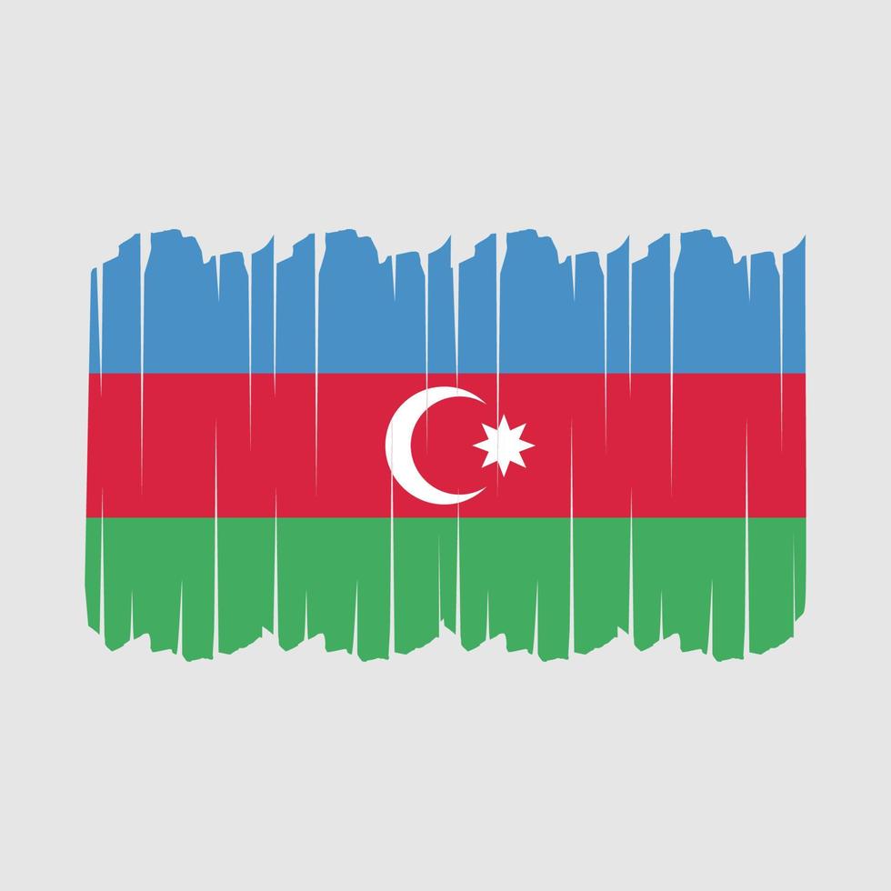 Azerbaijan Flag Brush Strokes vector