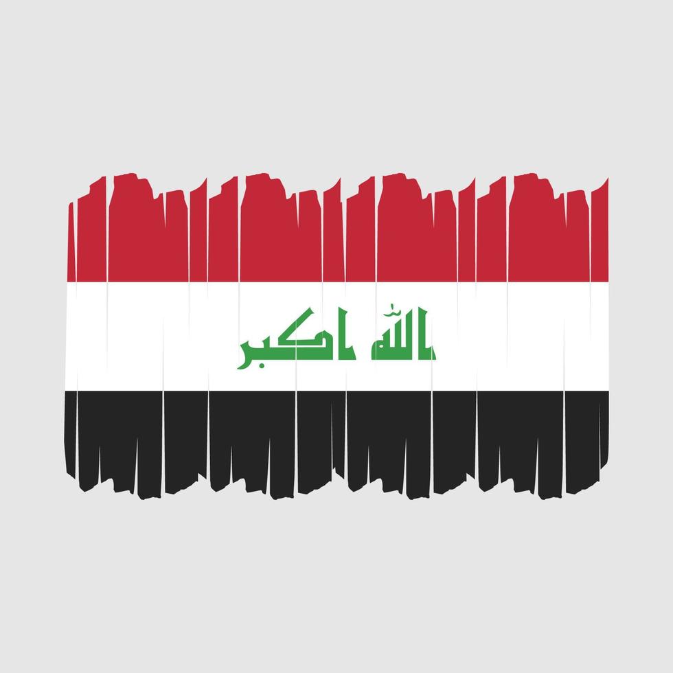 Iraq Flag Brush Strokes vector