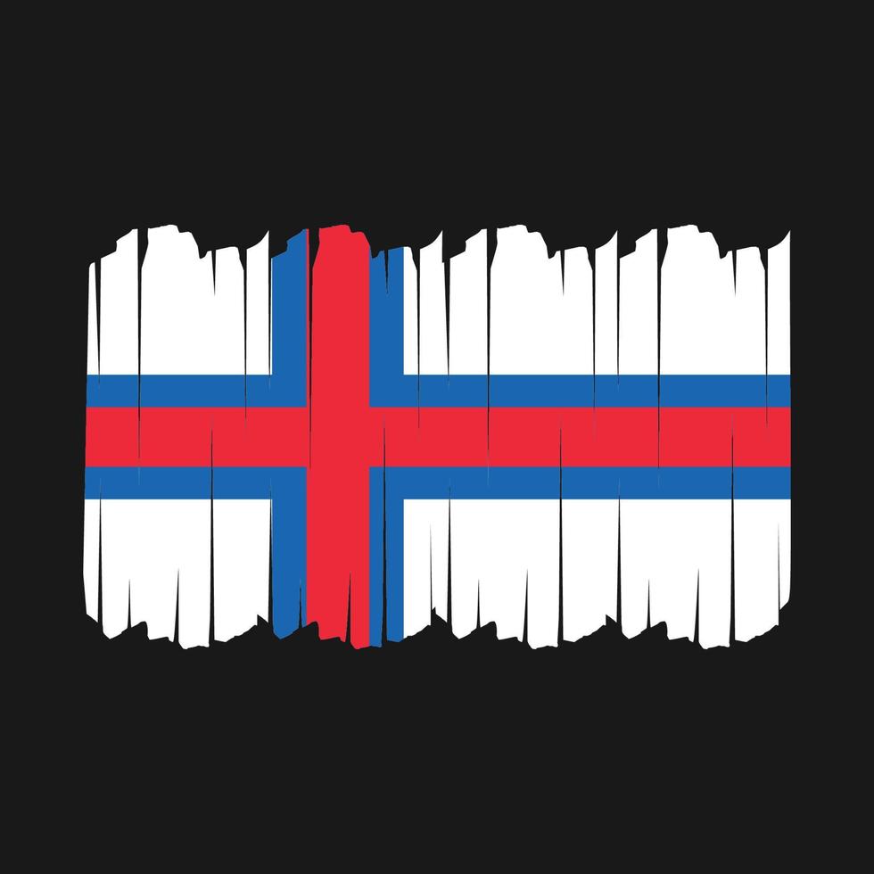 Faroe Islands Flag Brush Strokes vector