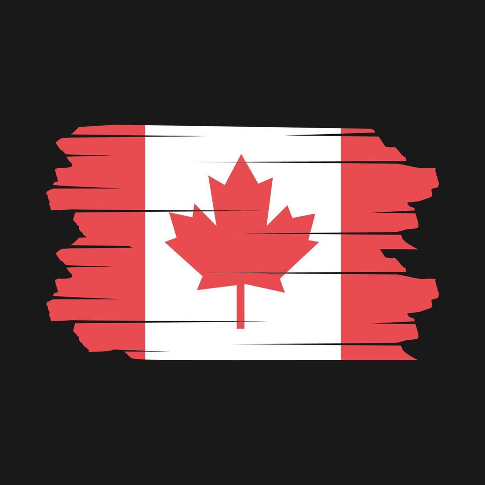 vector de pincel de bandera de canadá