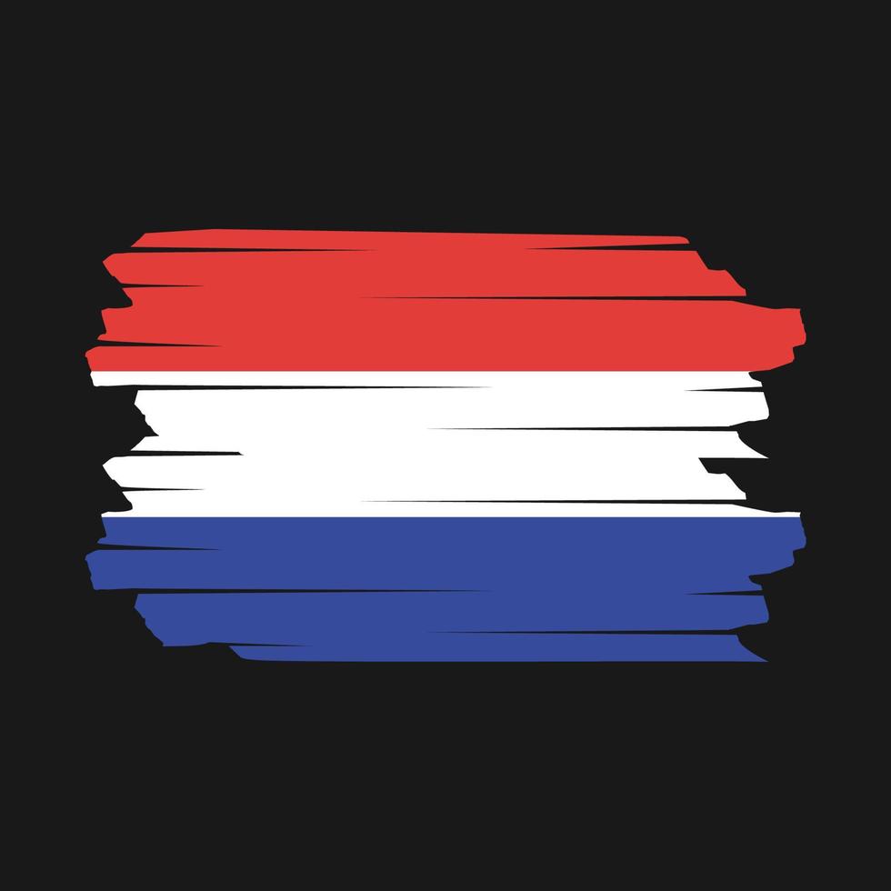 Netherlands Flag Brush Vector