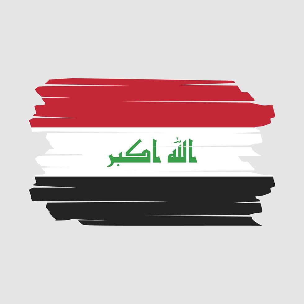 vector de pincel de bandera de irak