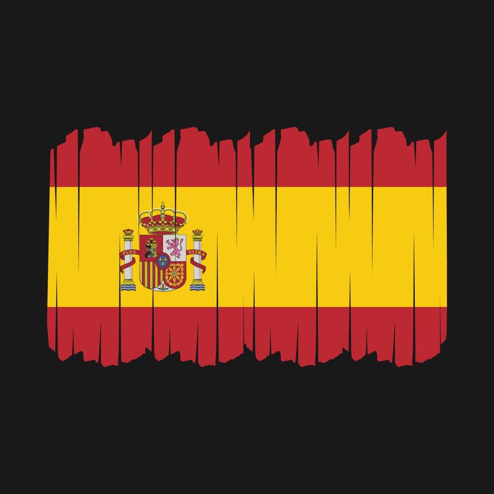 Spain Flag Brush Strokes vector