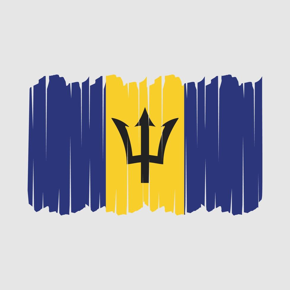 trazos de pincel de bandera de barbados vector