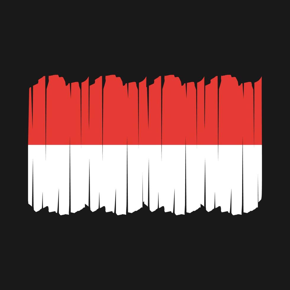 Indonesia Flag Brush Strokes vector
