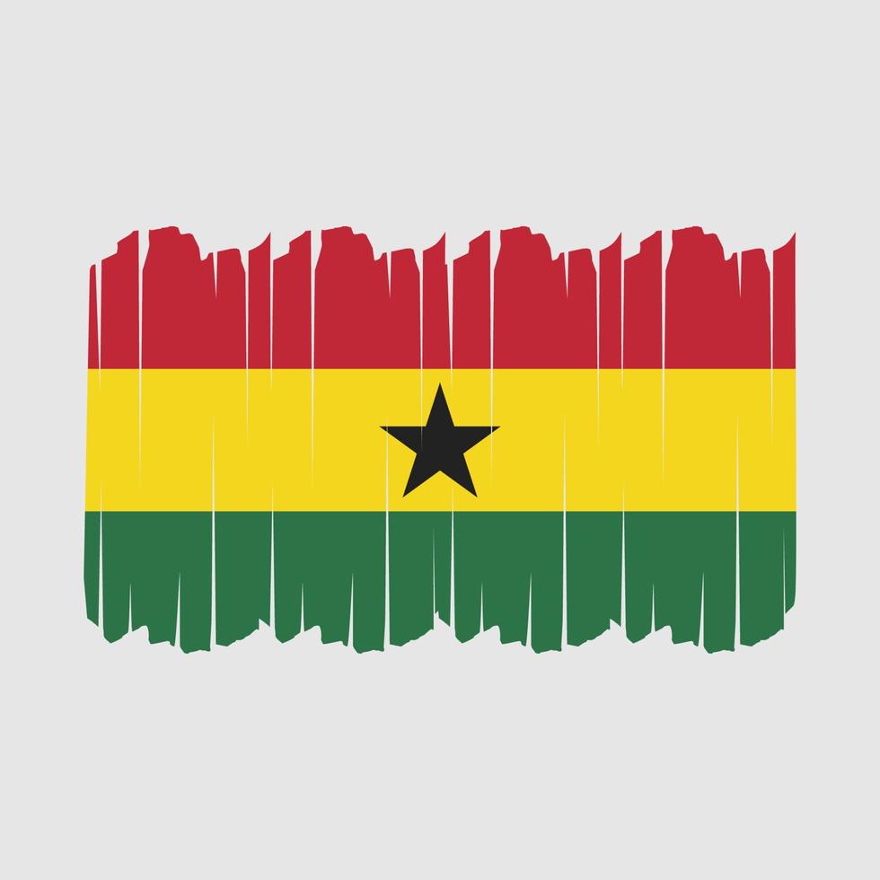 Ghana Flag Brush Strokes vector