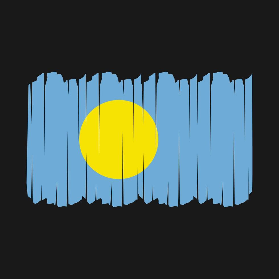 Palau Flag Brush Strokes vector