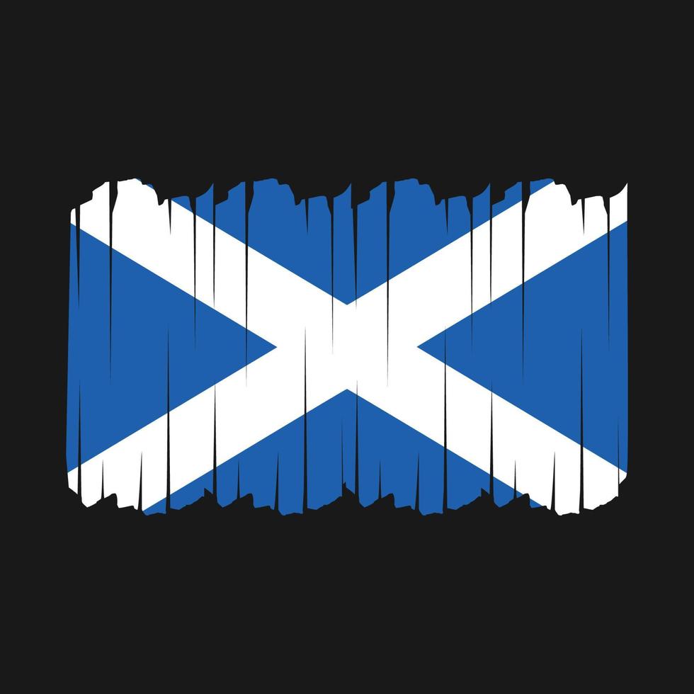 Scotland Flag Brush Strokes vector