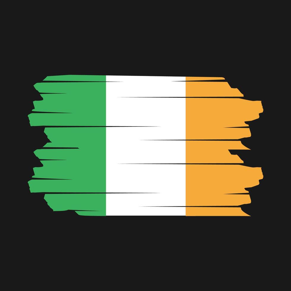 vector de pincel de bandera de irlanda