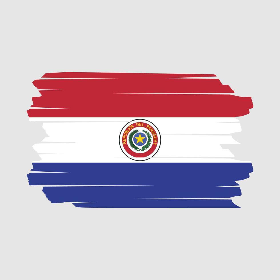 vector de pincel de bandera de paraguay