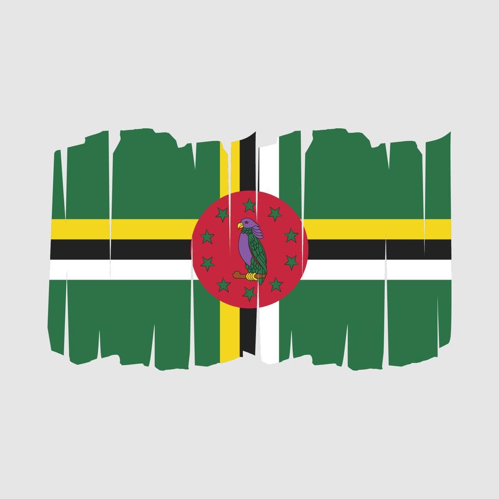 cepillo de la bandera de dominicana vector