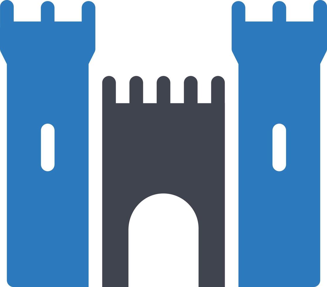 ilustración de vector de castillo en un fondo. símbolos de calidad premium. iconos vectoriales para concepto y diseño gráfico.