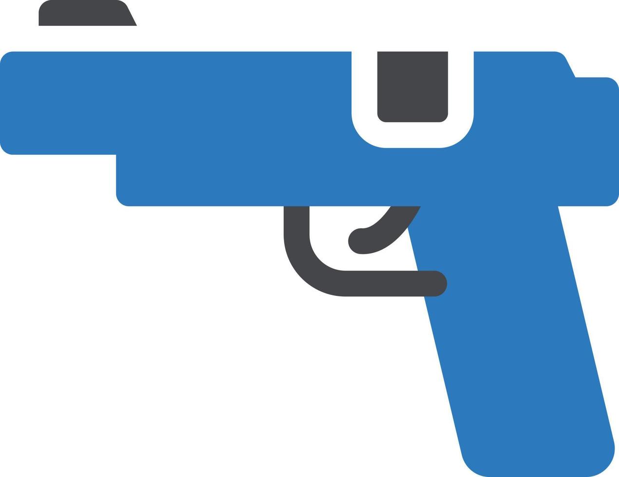 ilustración de vector de pistola en un fondo. símbolos de calidad premium. iconos vectoriales para concepto y diseño gráfico.