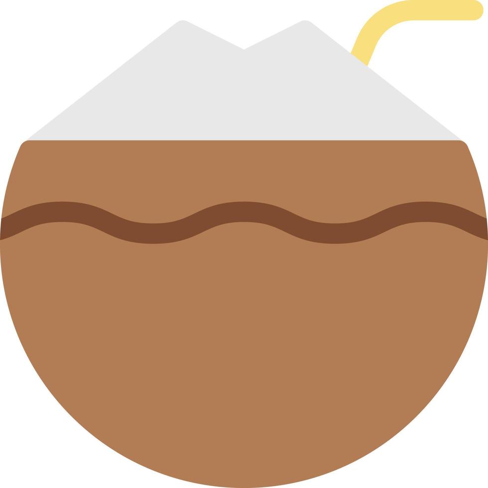 ilustración de vector de bebida de coco en un fondo. símbolos de calidad premium. iconos vectoriales para concepto y diseño gráfico.