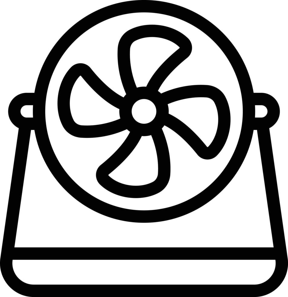 ilustración de vector de ventilador en un fondo. símbolos de calidad premium. iconos vectoriales para concepto y diseño gráfico.