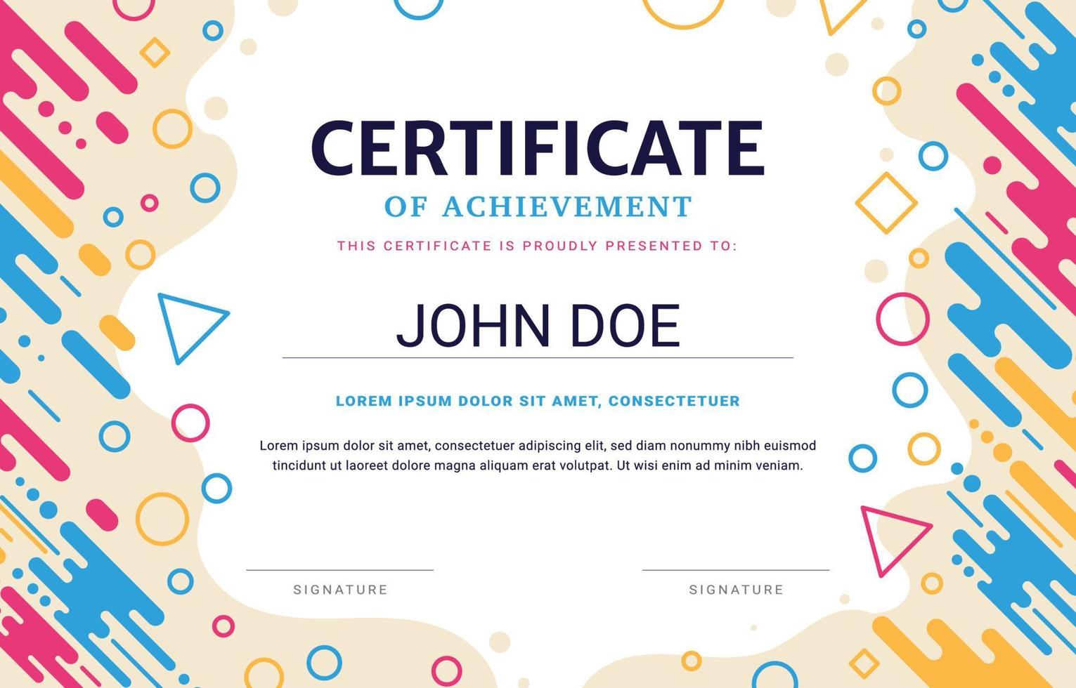 Creative Certificate Template vector