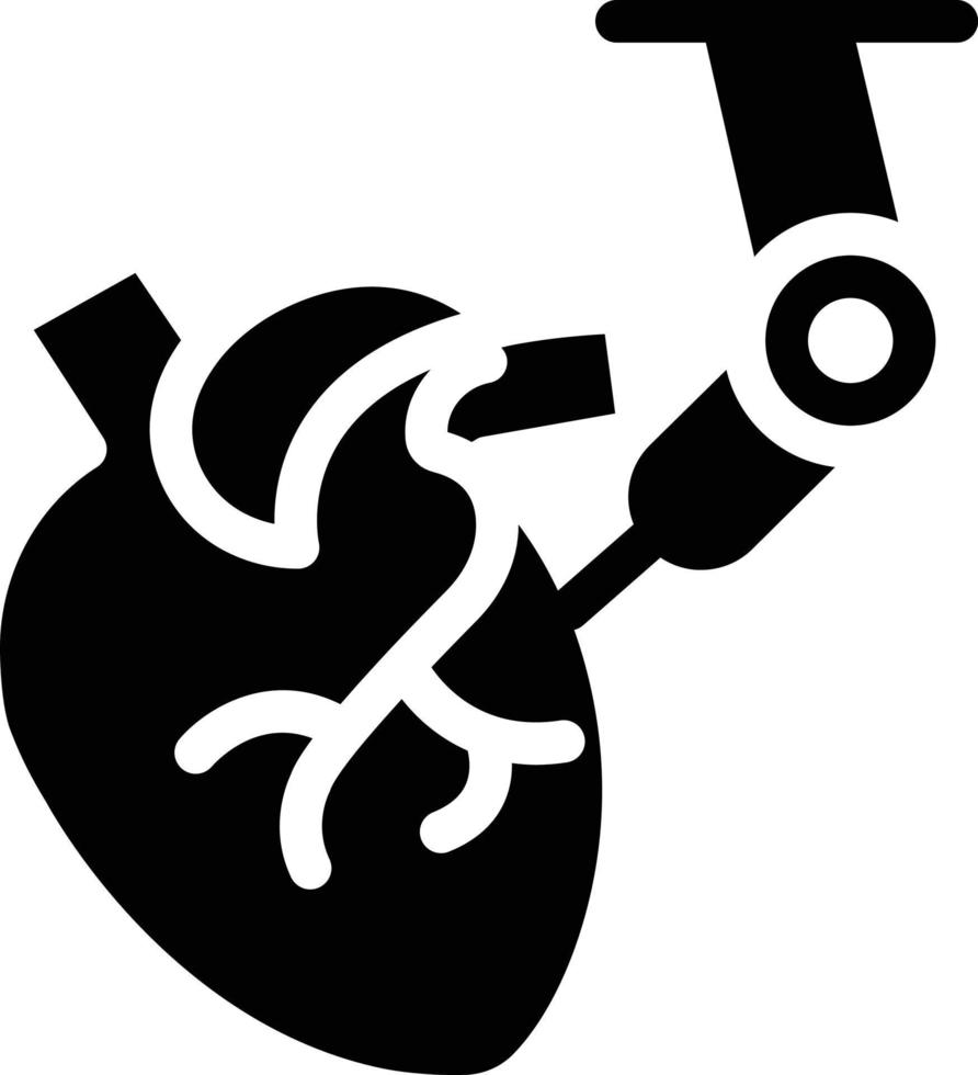 ilustración vectorial de operación cardíaca en un fondo. símbolos de calidad premium. iconos vectoriales para concepto y diseño gráfico. vector