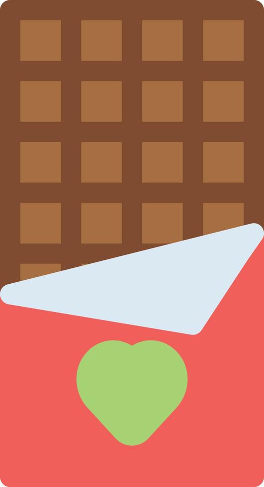 ilustración de vector de chocolate en un fondo. símbolos de calidad premium. iconos vectoriales para concepto y diseño gráfico.