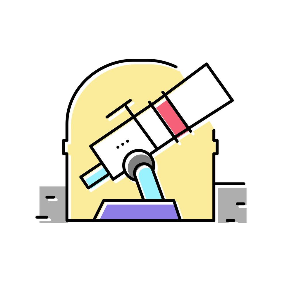 telescopio de observatorio color icono vector ilustración