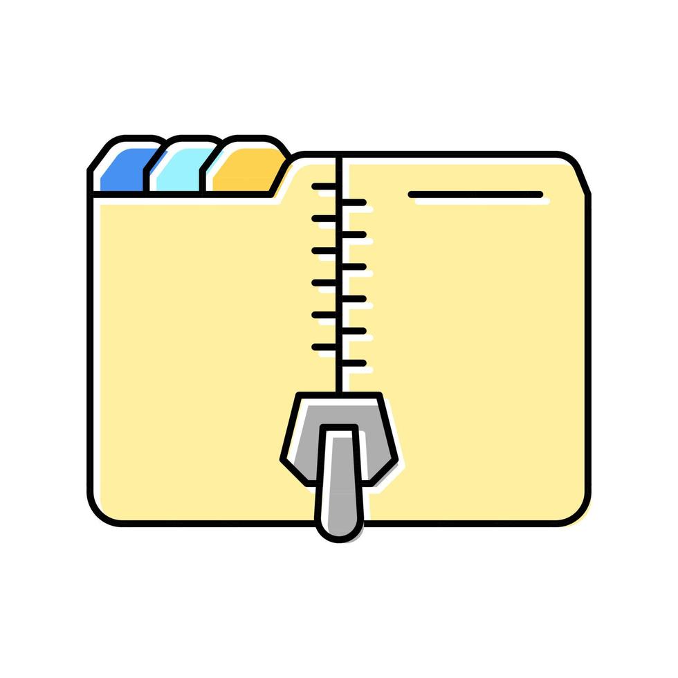 archive folder color icon vector illustration