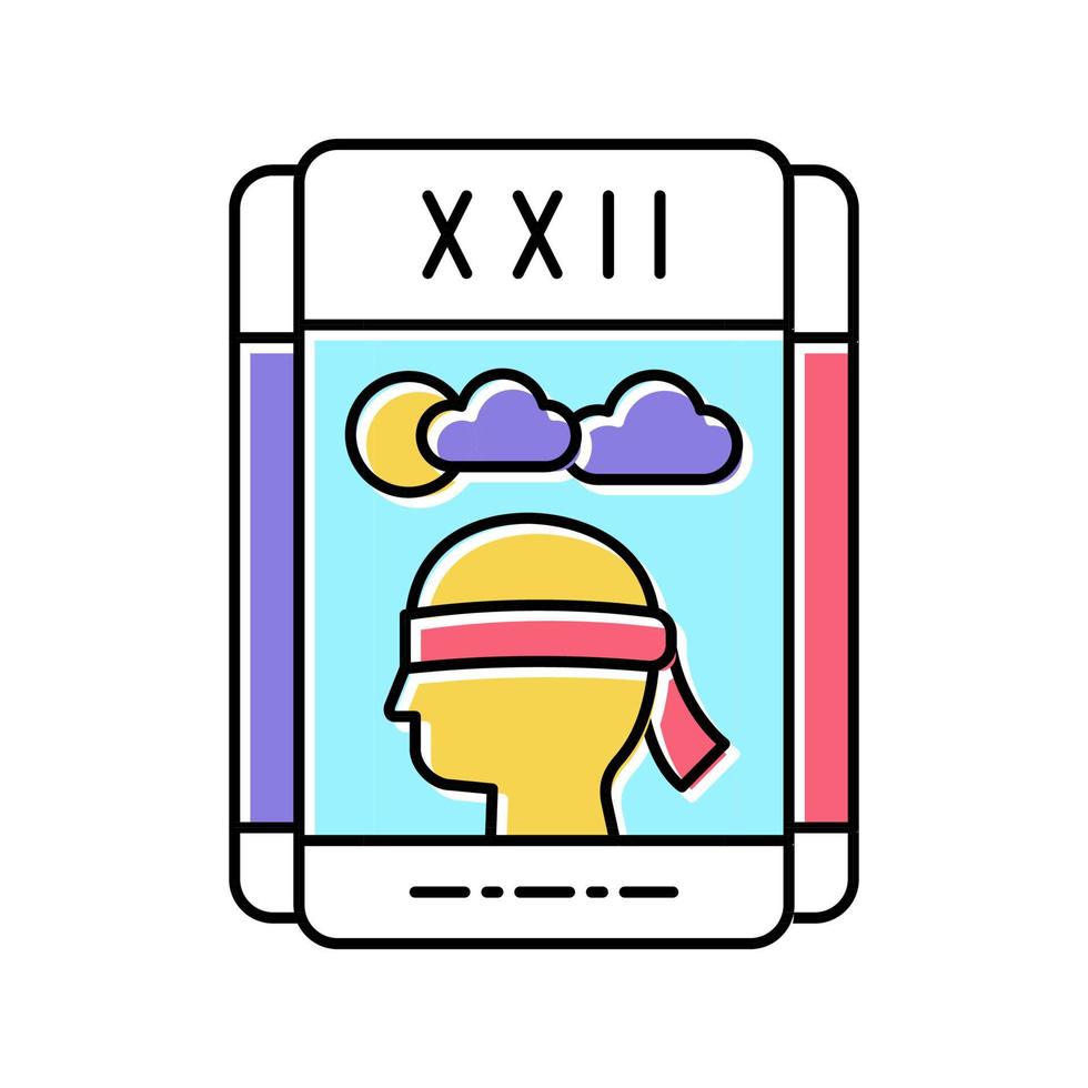 tarot cards astrological color icon vector illustration