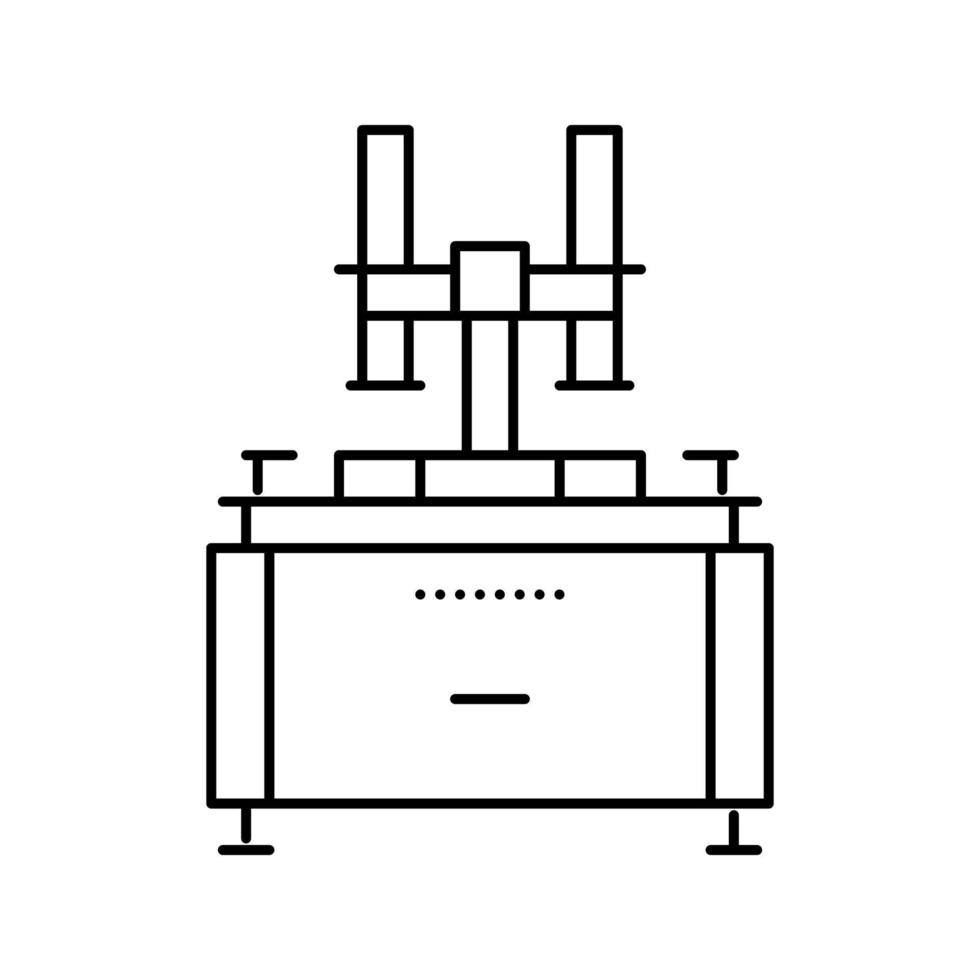 lapping machine line icon vector illustration