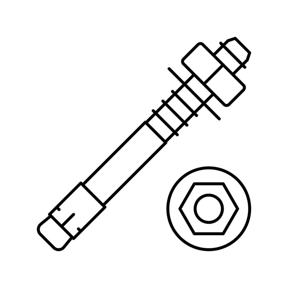 stud anchor line icon vector illustration