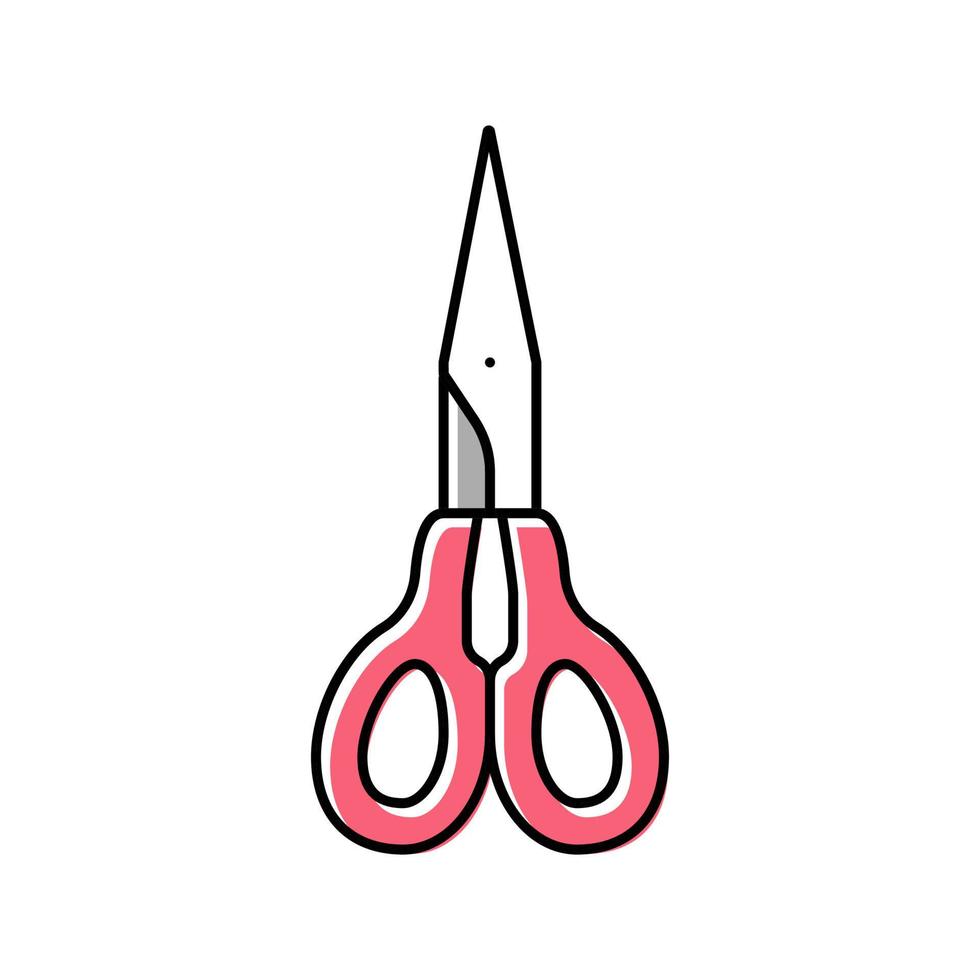 scissors beauty salon worker accessory color icon vector illustration