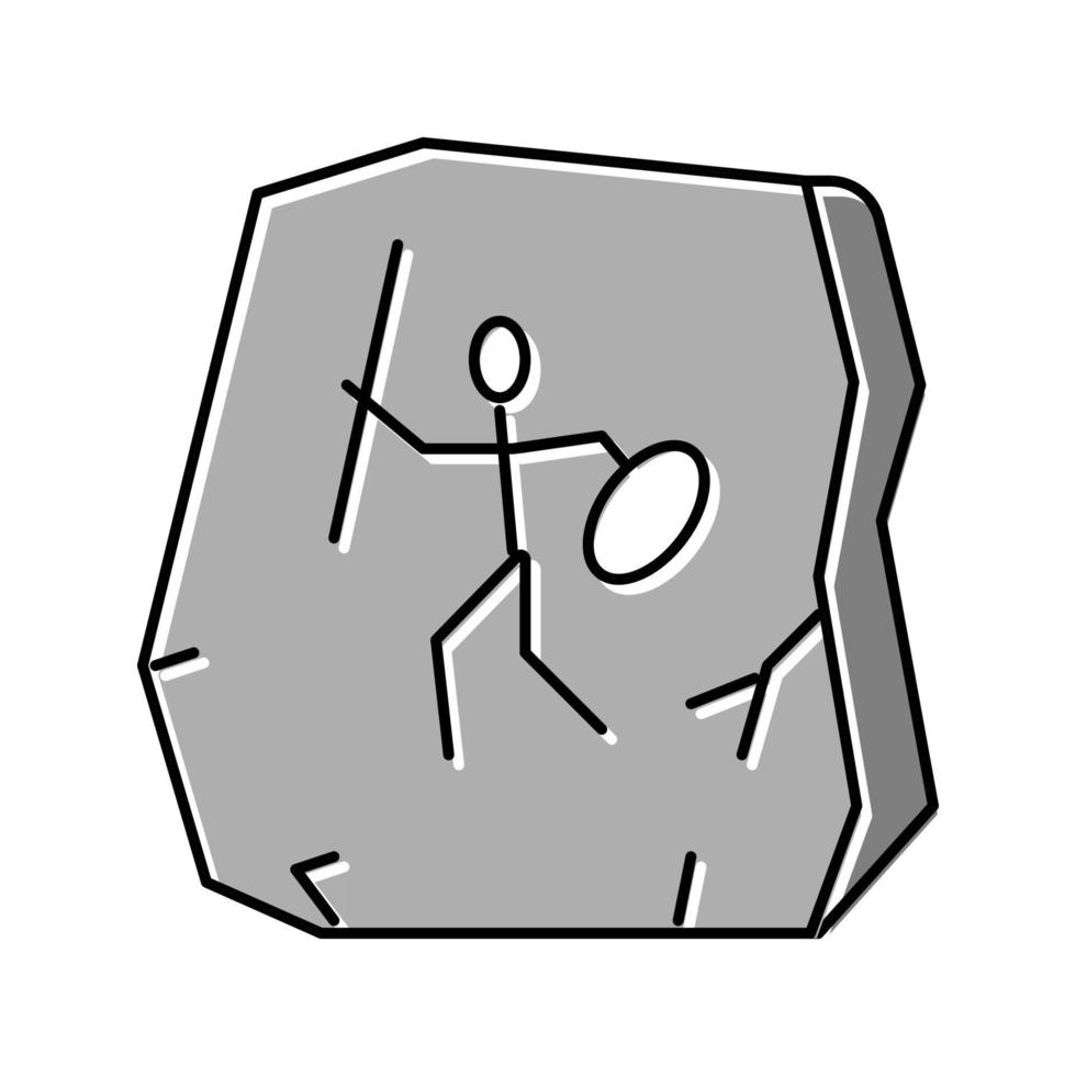 imagen en la ilustración de vector de icono de color de piedra