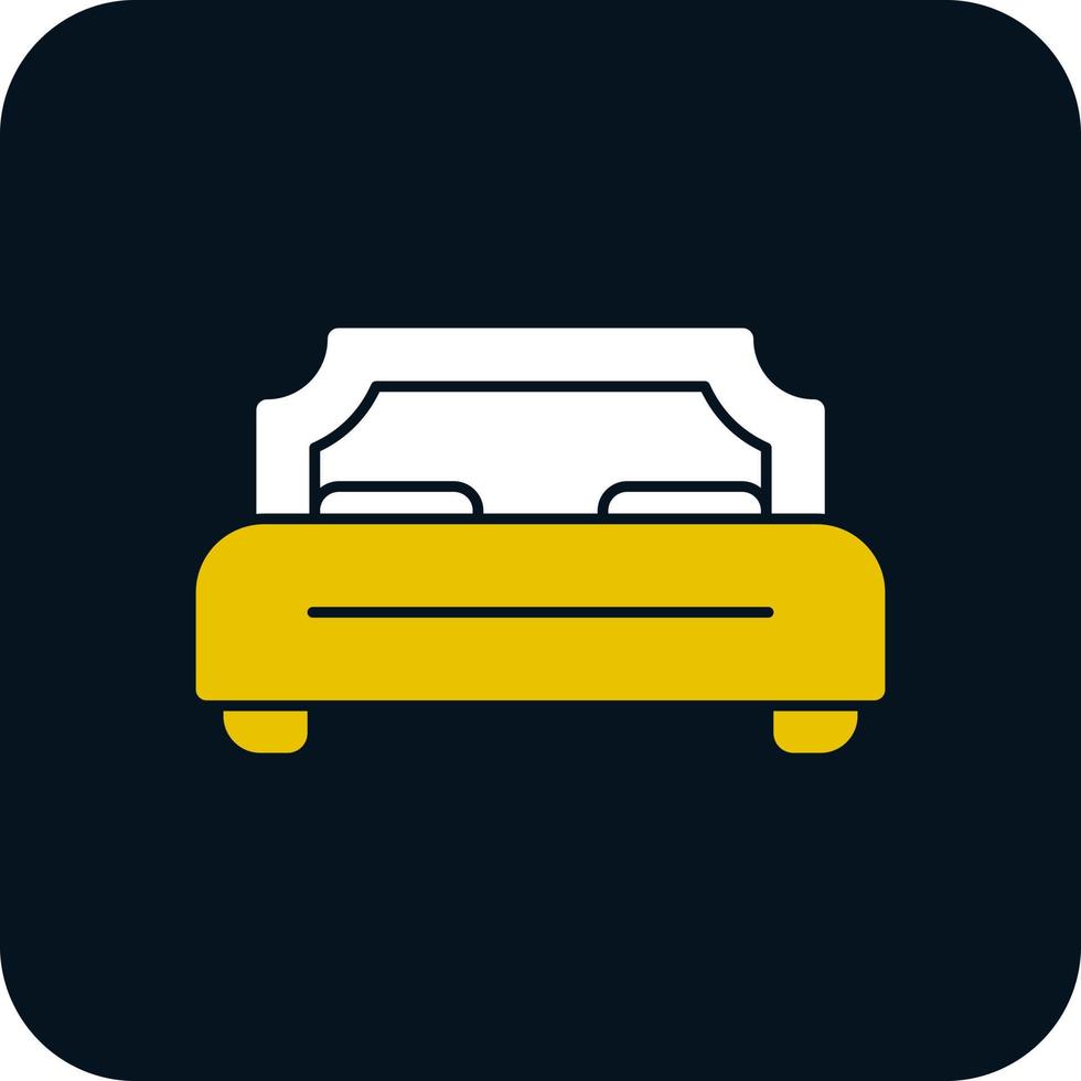 icono de vector de cama doble