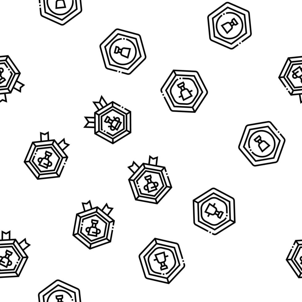Game Progress Award And Medal vector seamless pattern