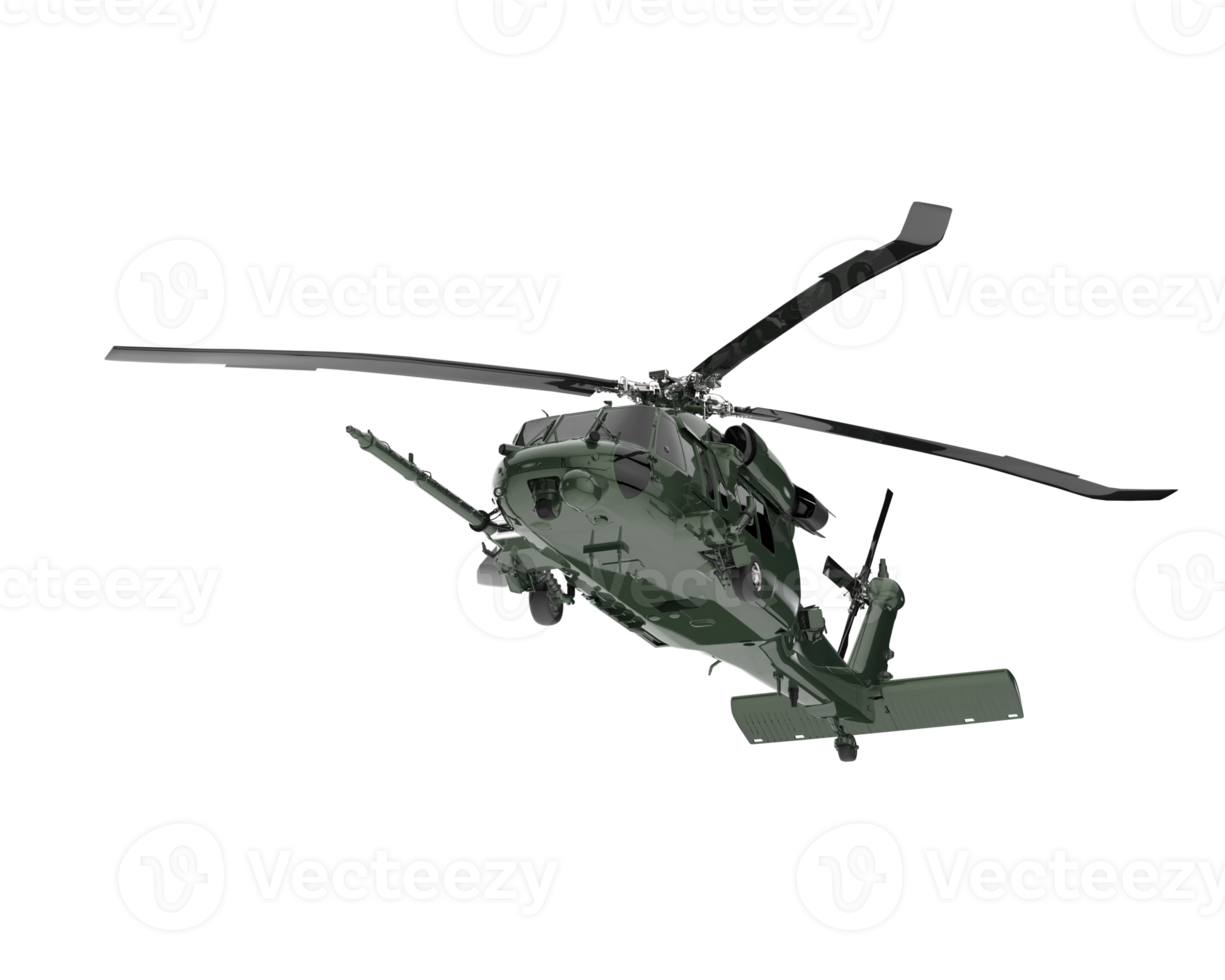 Helicopter isolated on transparent background. 3d rendering - illustration png