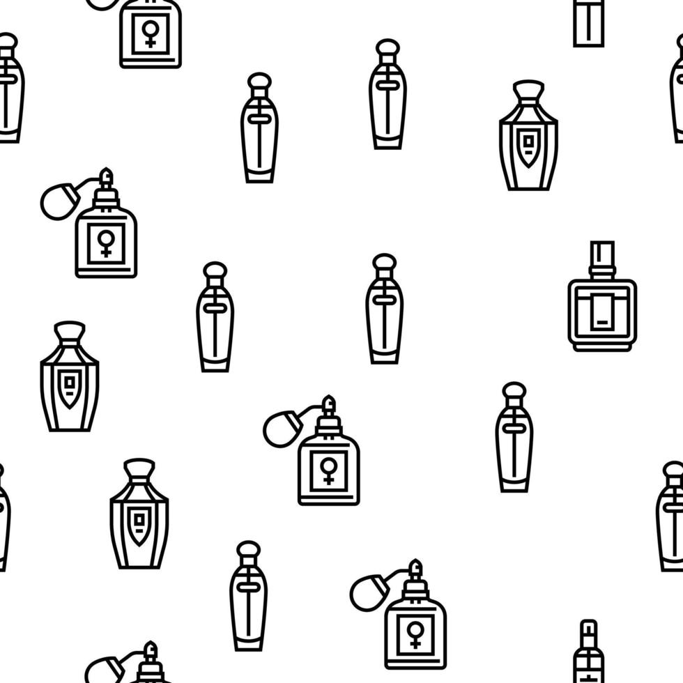 fragrance bottle perfume cosmetic vector seamless pattern