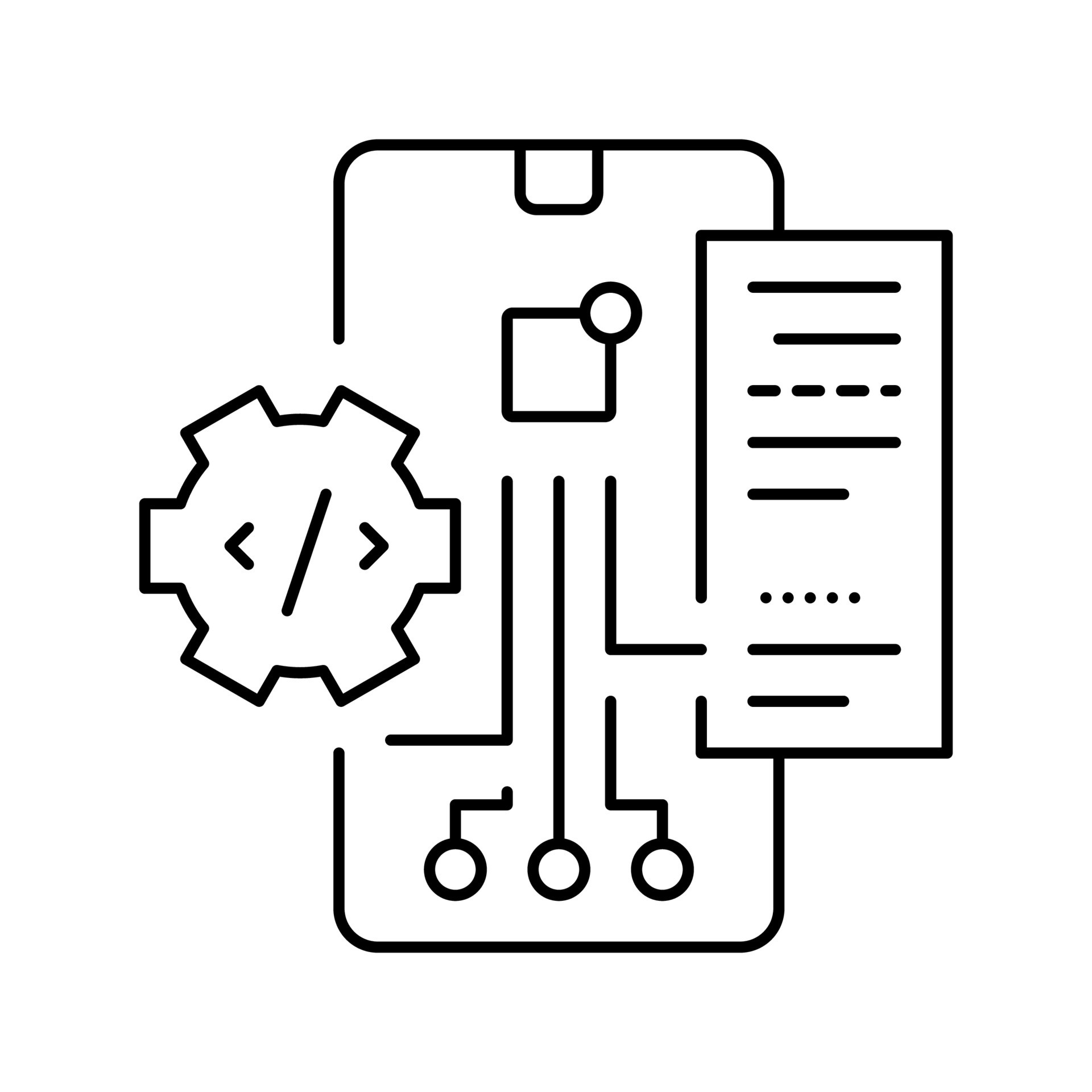 testing application line icon vector illustration 19539027 Vector Art