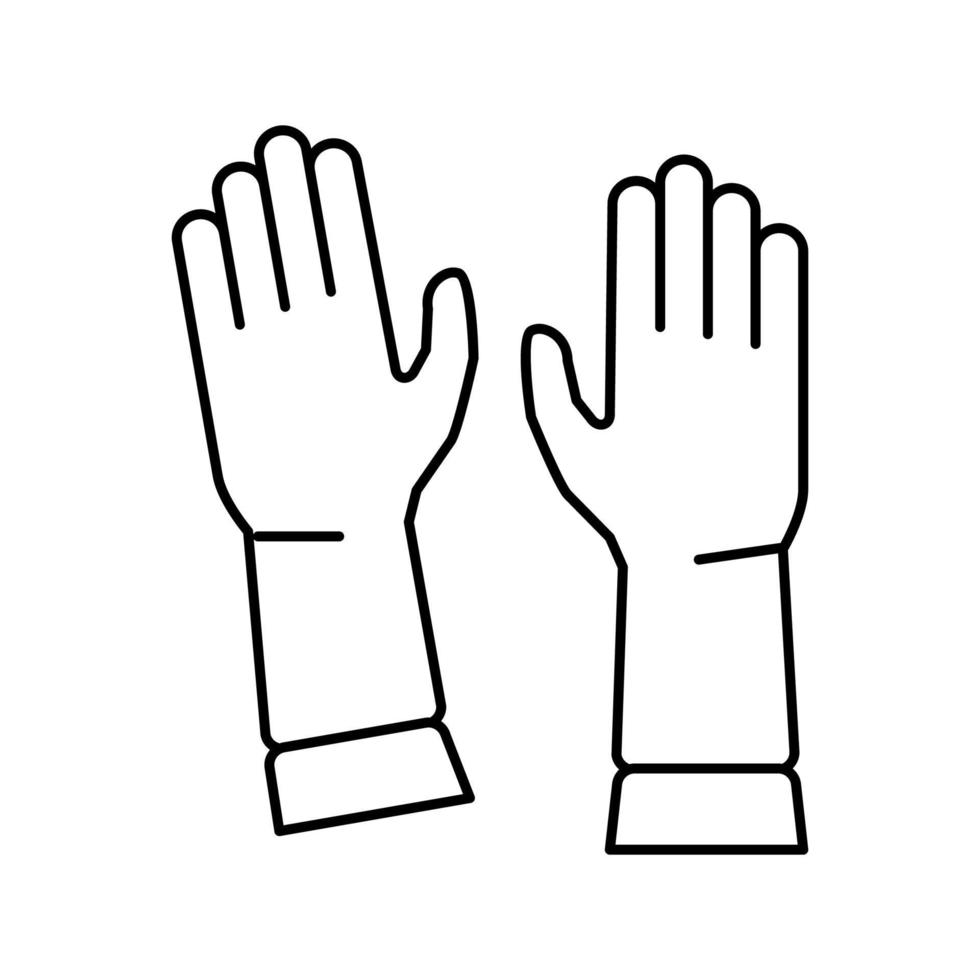 glove for washing line icon vector illustration