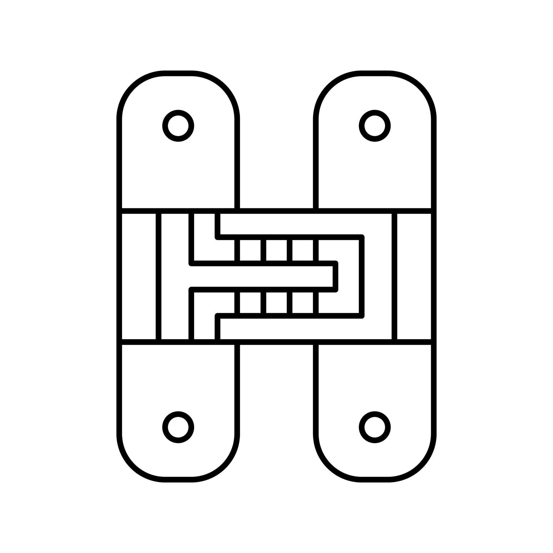 hidden hinges line icon vector illustration 19539048 Vector Art at Vecteezy