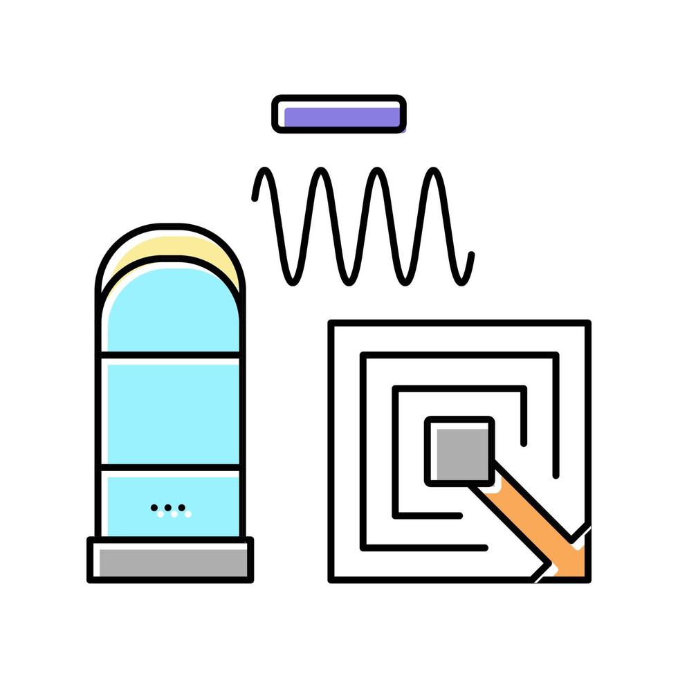 technology of rfid color icon vector illustration