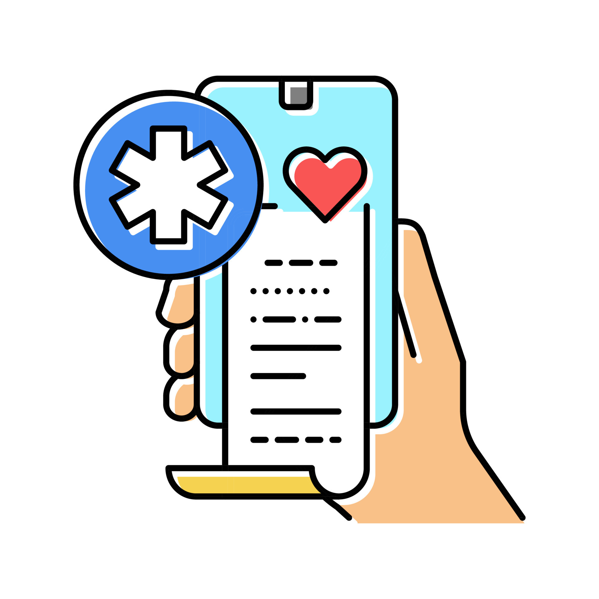 digital health color icon vector illustration 19539058 Vector Art at