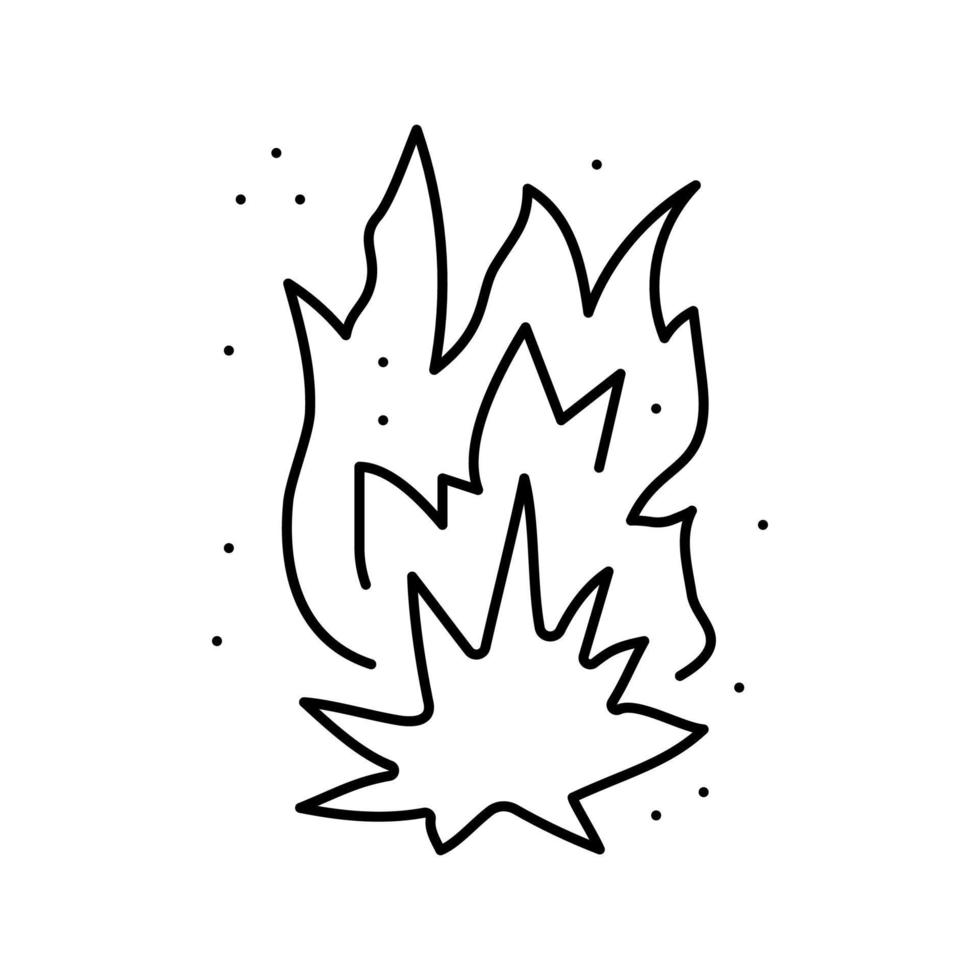 sparkle fire line icon vector illustration