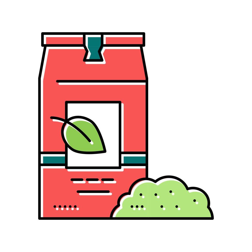 loose tea bag color icon vector illustration