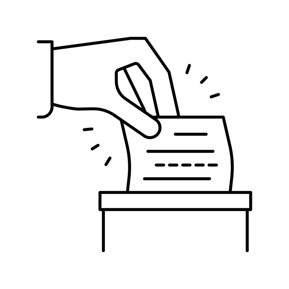 vote on forum line icon vector illustration