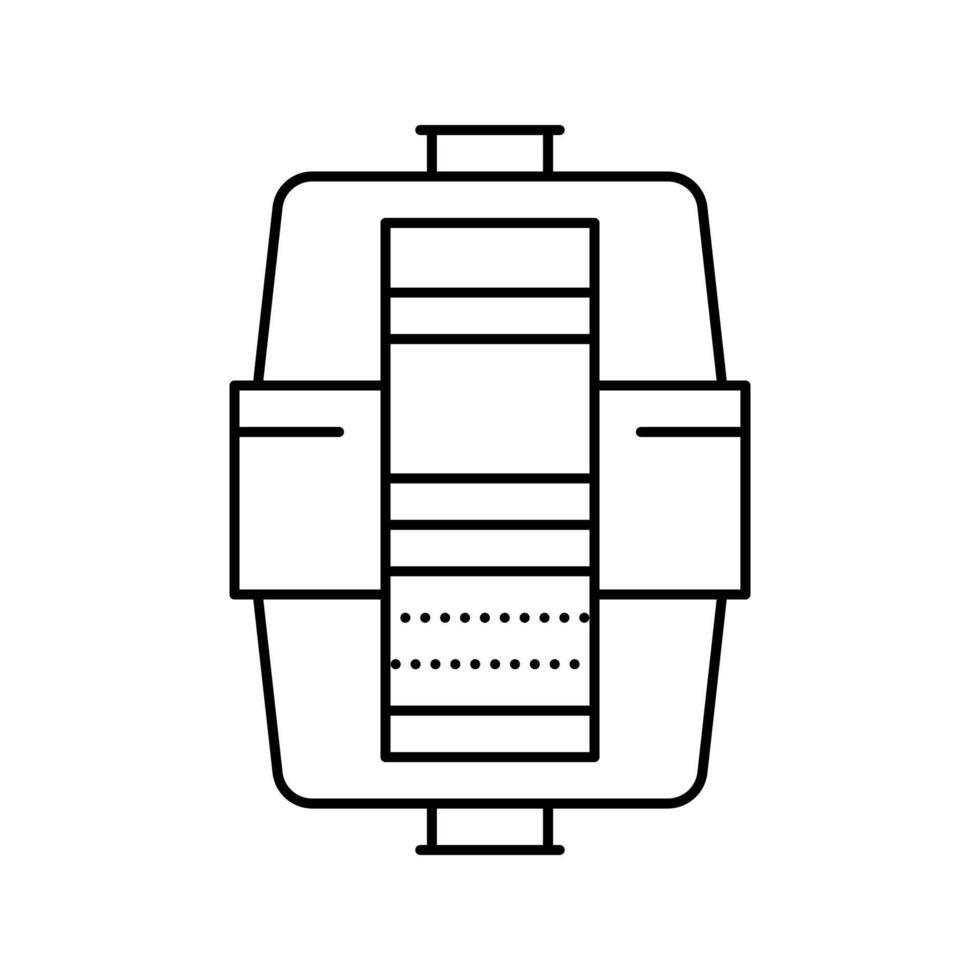 layers in water filter line icon vector illustration