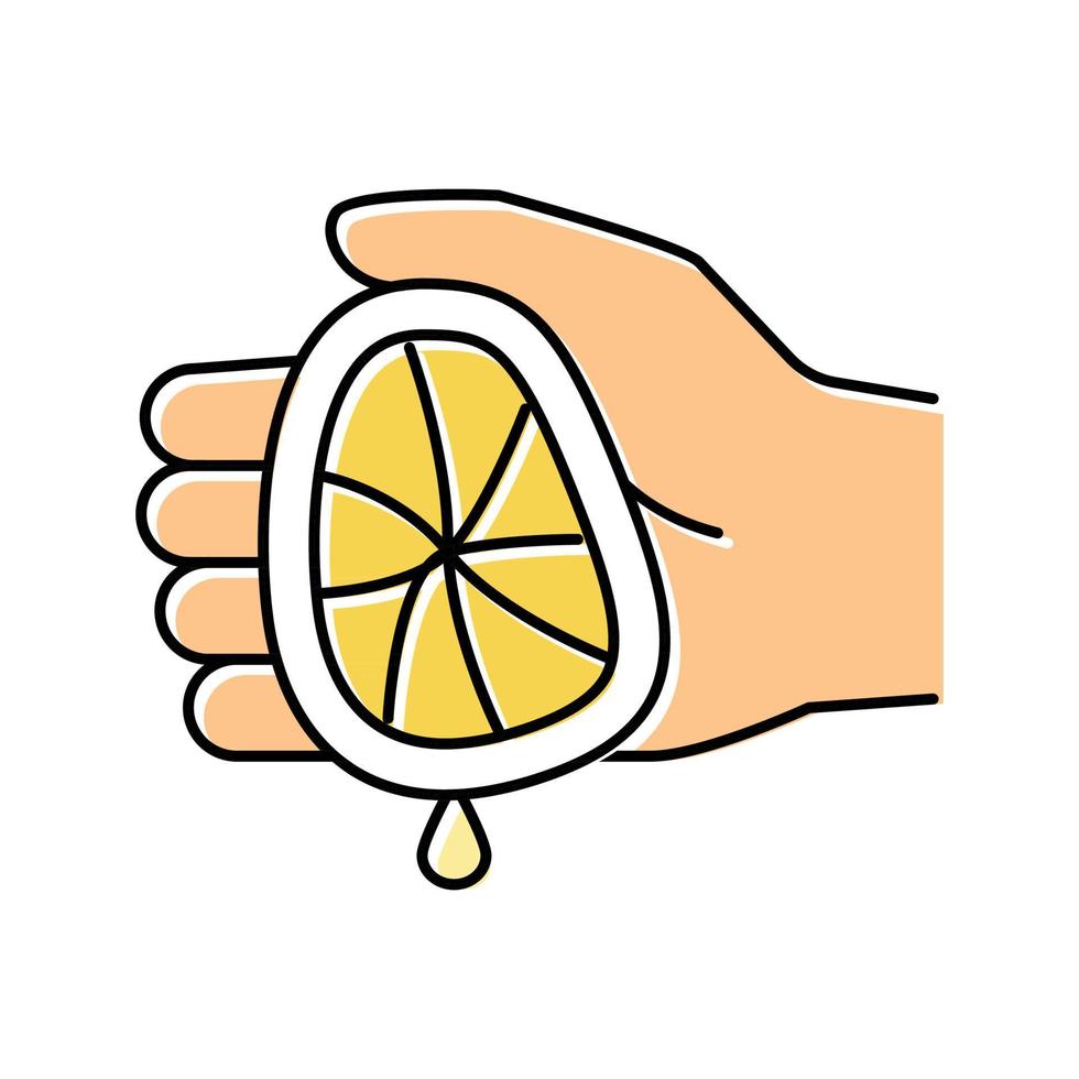 lemon juice add color icon vector illustration