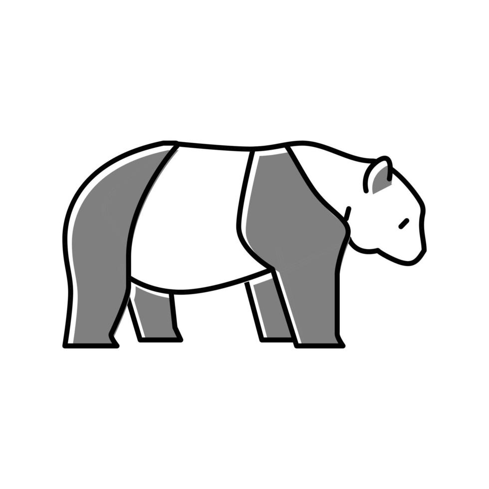 animal panda en el zoológico icono de color ilustración vectorial vector