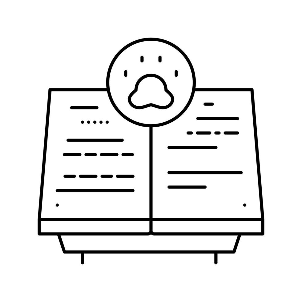books of remembrance line icon vector illustration