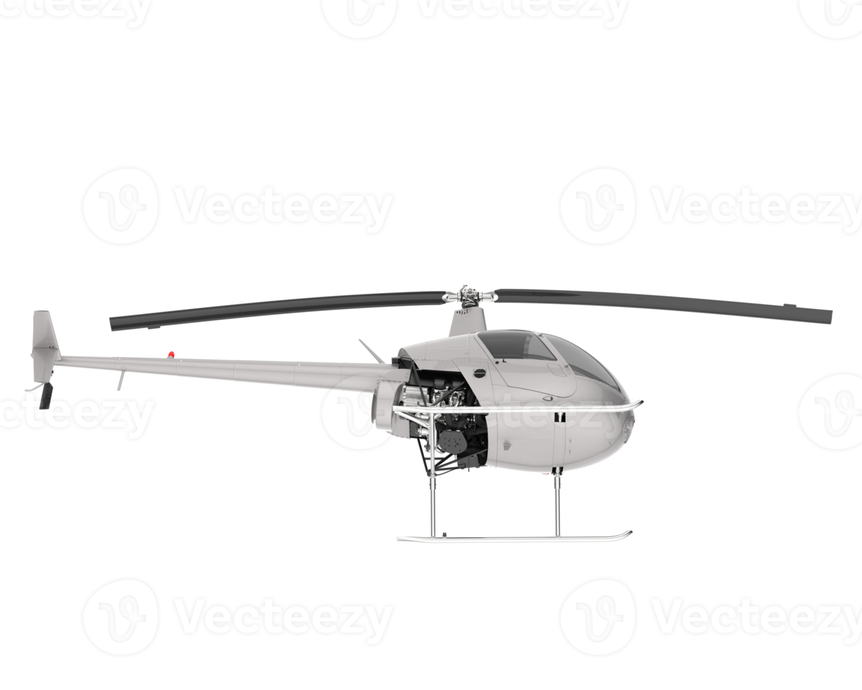 Helicopter isolated on transparent background. 3d rendering - illustration png