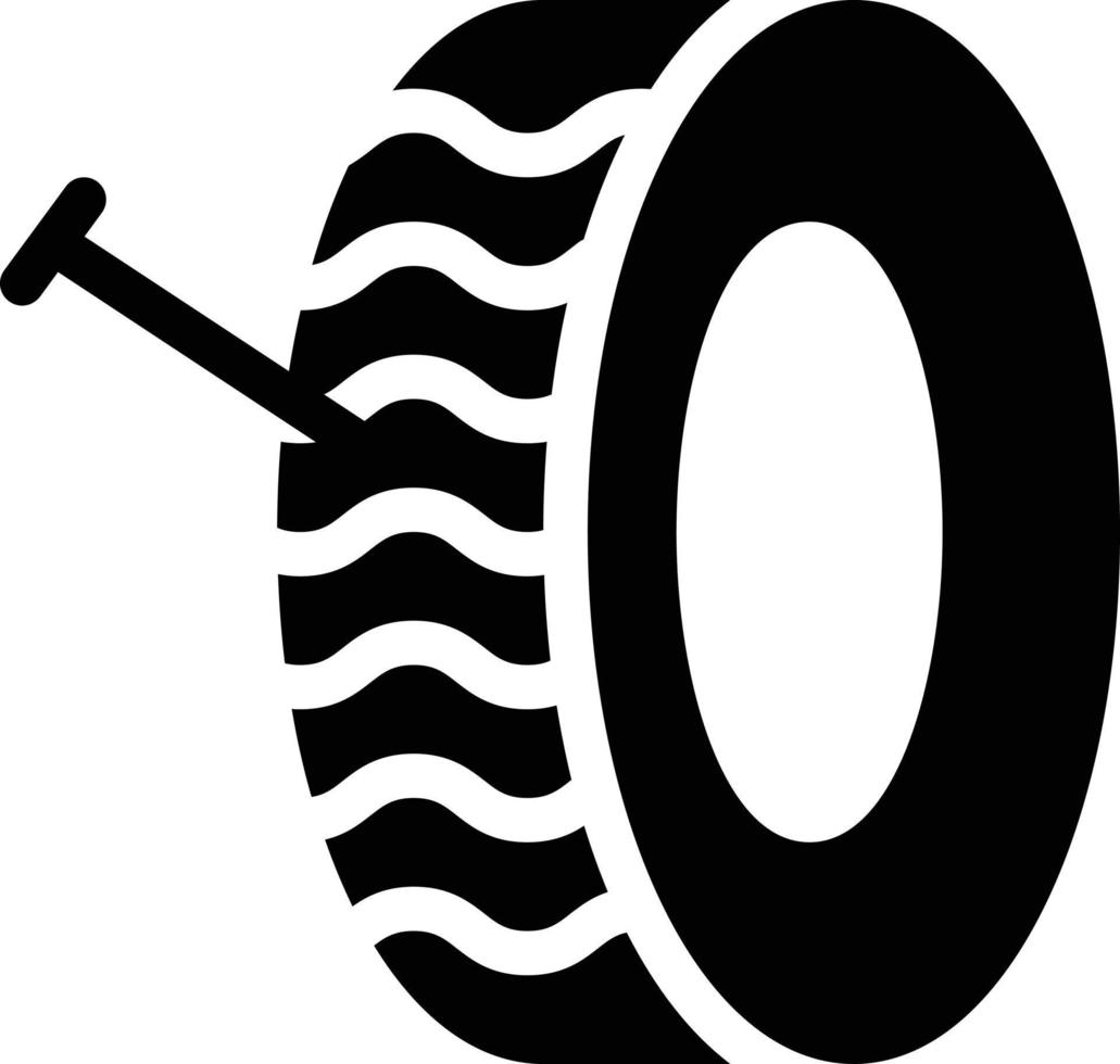 ilustración de vector de neumático de clavo en un fondo. símbolos de calidad premium. iconos vectoriales para concepto y diseño gráfico.