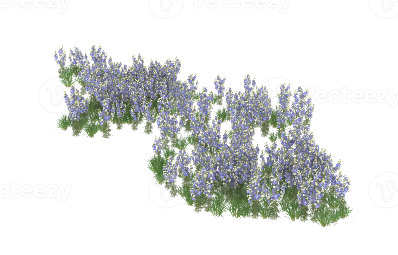 Realistic foliage isolated on transparent background. 3d rendering - illustration png