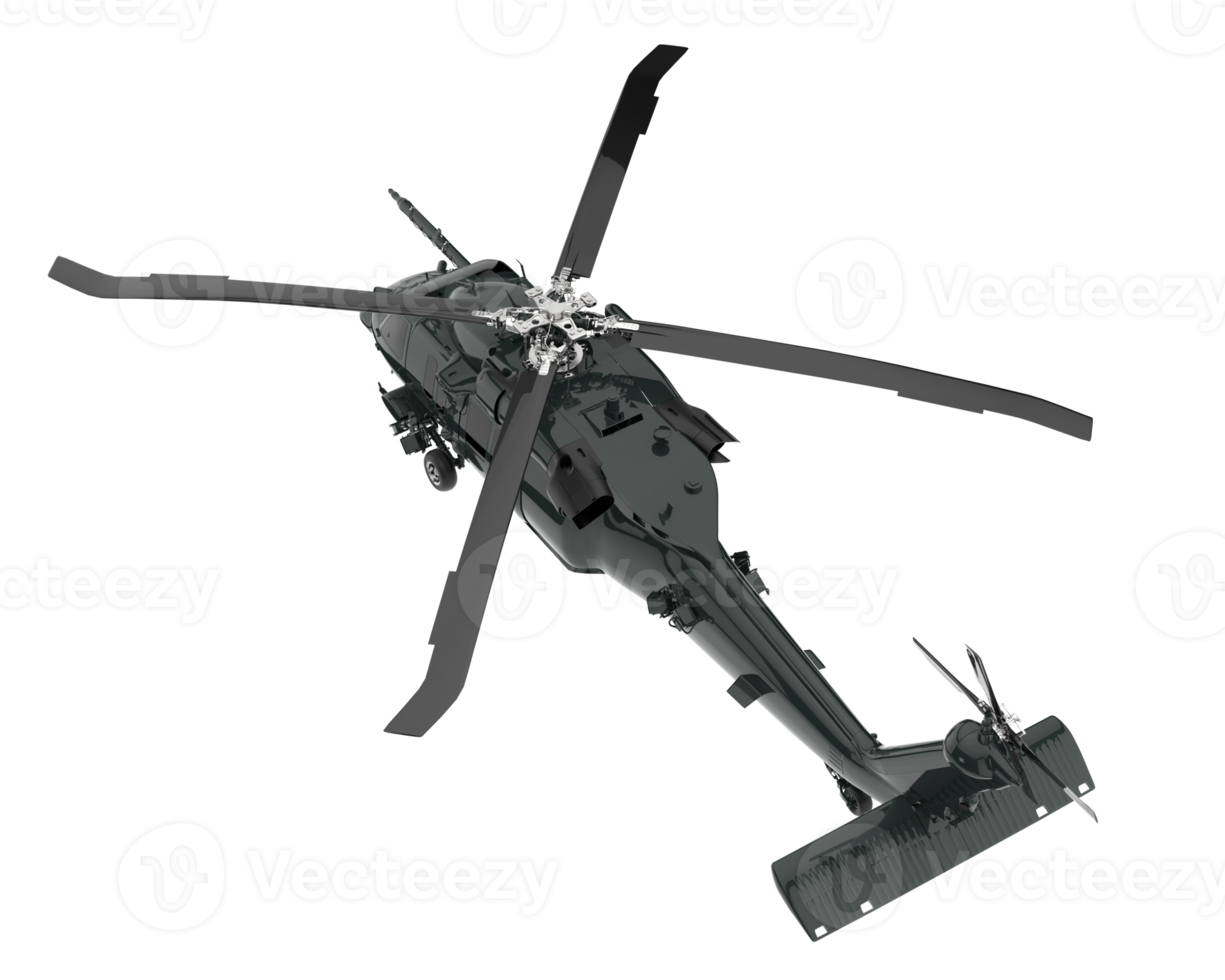 Helicopter isolated on transparent background. 3d rendering - illustration png