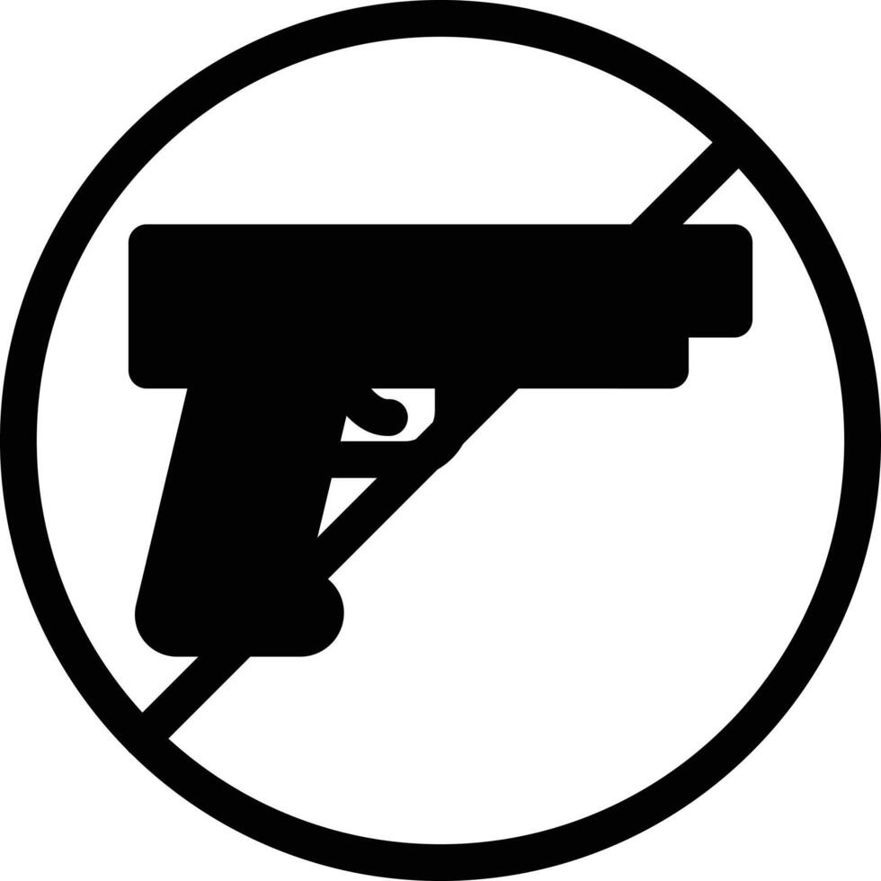 ilustración de vector de prohibición de pistola en un fondo. símbolos de calidad premium. iconos vectoriales para concepto y diseño gráfico.